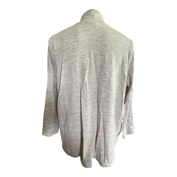 J. Jill Pure Gray Cowl Neck XL Sweater Lagenlook Wrap Relaxed Oversized Flowy - Picture 7 of 12